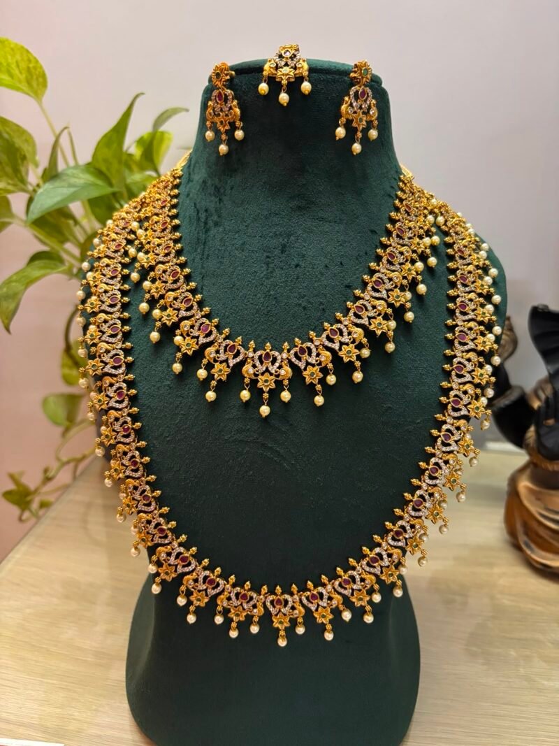Exquisite Bridal Temple Necklace Set